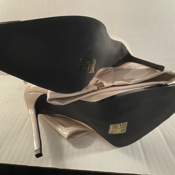 New sun gurg Women's Bone Patent Knee High Stiletto Heel Boots, Size 10 - Picture 6 of 8